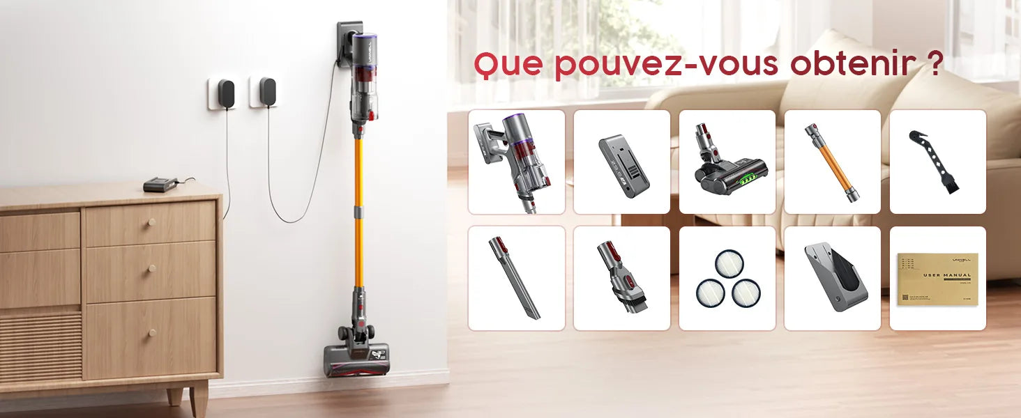 Aspirateur sans fil UNINELL UV5 et accessoires inclus