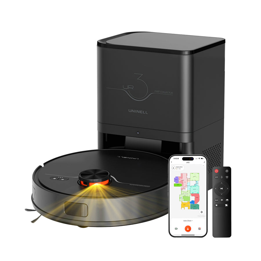 Uninell UR3 Robot Vacuum and Mop with Self-Emptying Station, 7000Pa Suction, LiDAR Navigation